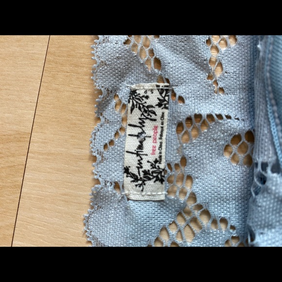 Free People Sheer Blue Top - Picture 2 of 4